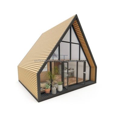 Conception de maison de conteneur à paquet plat de structure en acier triangulaire moderne de l'UE pour une maison en bois à moins de 20 pieds ou 40 pieds Application de centre commercial