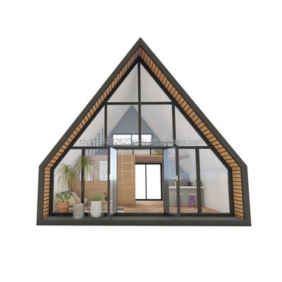 Conception de maison de conteneur à paquet plat de structure en acier triangulaire moderne de l'UE pour une maison en bois à moins de 20 pieds ou 40 pieds Application de centre commercial