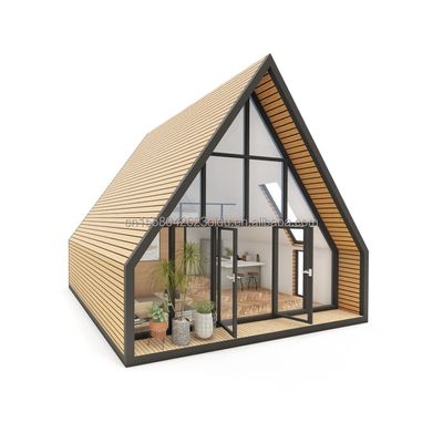 Conception de maison de conteneur à paquet plat de structure en acier triangulaire moderne de l'UE pour une maison en bois à moins de 20 pieds ou 40 pieds Application de centre commercial