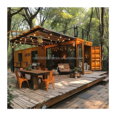 Maison de conteneurs en acier personnalisable préfabriqué avec mur 50/75/100 mm panneau sandwich ondulé