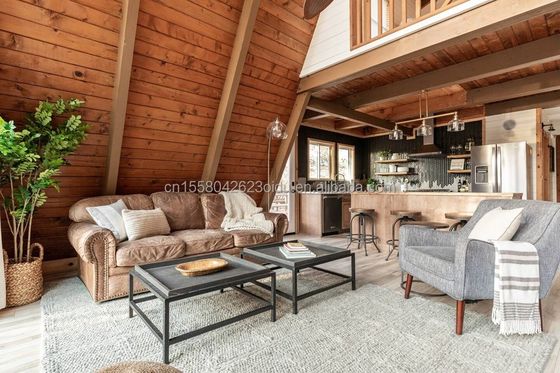 Cadre en acier de couleur personnalisé Design moderne de luxe Chalet de jardin en bois préfabriqué Mini-maison modulaire préfabriquée Villa pour magasin