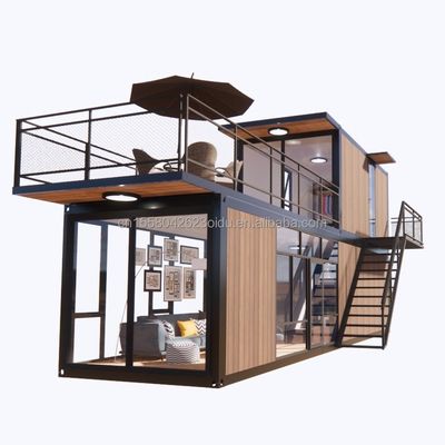 Transfert de conteneur de 40 pieds sur mesure pour l'UE Modulaire moderne pour bureau ou supermarché en acier galvanisé pliable 180g cadre en acier en bois
