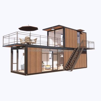 Transfert de conteneur de 40 pieds sur mesure pour l'UE Modulaire moderne pour bureau ou supermarché en acier galvanisé pliable 180g cadre en acier en bois