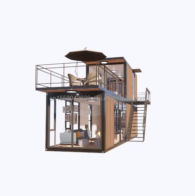 Transfert de conteneur de 40 pieds sur mesure pour l'UE Modulaire moderne pour bureau ou supermarché en acier galvanisé pliable 180g cadre en acier en bois