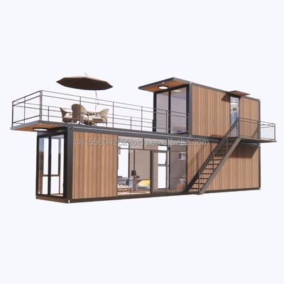 Transfert de conteneur de 40 pieds sur mesure pour l'UE Modulaire moderne pour bureau ou supermarché en acier galvanisé pliable 180g cadre en acier en bois