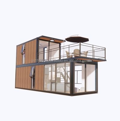 Transfert de conteneur de 40 pieds sur mesure pour l'UE Modulaire moderne pour bureau ou supermarché en acier galvanisé pliable 180g cadre en acier en bois