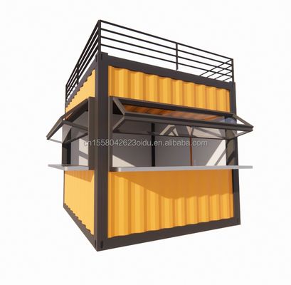 Panneau de sandwich en ondes mural 50/75/100 mm 20 pieds/40 pieds Bar mobile préfabriqué personnalisable 10 pieds magasin moderne préfabriqué