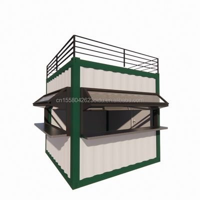 Panneau de sandwich en ondes mural 50/75/100 mm 20 pieds/40 pieds Bar mobile préfabriqué personnalisable 10 pieds magasin moderne préfabriqué