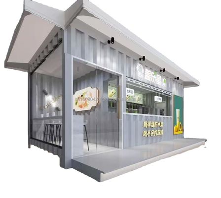 Hôtel préfabriqué Boutique mobile Design moderne Restaurant préfabriqué Bar vendeur Kiosque Petite maison en acier panneau sandwich