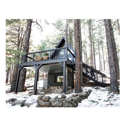 Container de 20 pieds ou 40 pieds de conception moderne EU Structure en acier en forme de triangle Chambres en bois avec structure en acier en forme de A