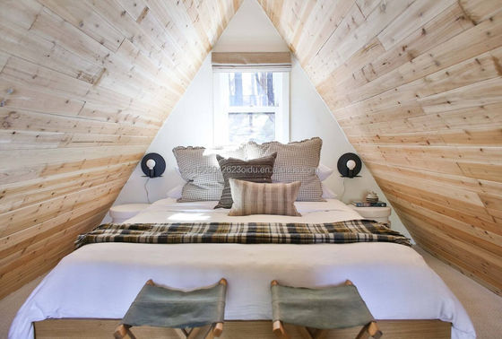 Container de 20 pieds ou 40 pieds de conception moderne EU Structure en acier en forme de triangle Chambres en bois avec structure en acier en forme de A