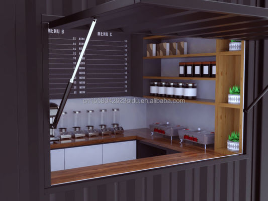 Hôtel préfabriqué Boutique mobile Design moderne Restaurant préfabriqué Bar vendeur Kiosque Petite maison en acier panneau sandwich