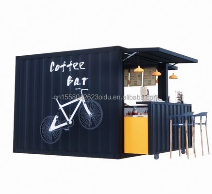 Couleur personnalisée 10ft 20ft maison en acier préfabriqué petite ville magasin conteneur mini bar magasin de crème glacée été ville boissons de bord de rue boissons