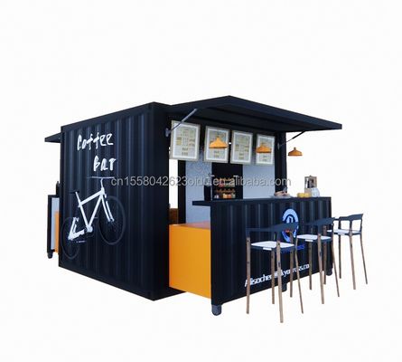 Couleur personnalisée 10ft 20ft maison en acier préfabriqué petite ville magasin conteneur mini bar magasin de crème glacée été ville boissons de bord de rue boissons