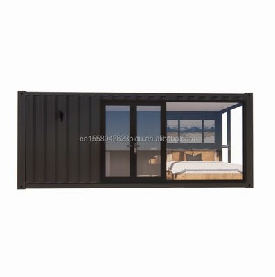 50/75/100 mm Panneau sandwich ondulé Salles de bains en bois et fenêtres en alliage d'aluminium Structure en bois en acier Container à paquet plat Maison pour les hôtels de jardin