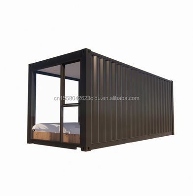 50/75/100 mm Panneau sandwich ondulé Salles de bains en bois et fenêtres en alliage d'aluminium Structure en bois en acier Container à paquet plat Maison pour les hôtels de jardin