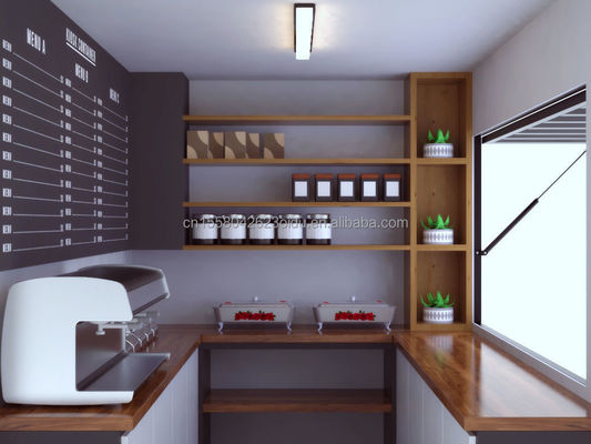 Conteneur de maison préfabriqué moderne 20 FT 40 FT Container de maison préfabriqué en bois Restaurant extérieur Bar à café pour couleur personnalisée
