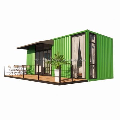 Container en bois de 20 pieds Bureau Structure en acier cadre soudé Packaging plat Container maison maison de jardin