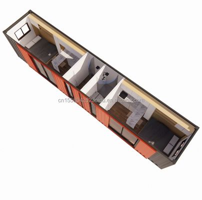 Appartement de conteneur 40FT Modulaire maisons en bois finie personnalisée couleur indépendante appartement étudiant maison préfabriquée