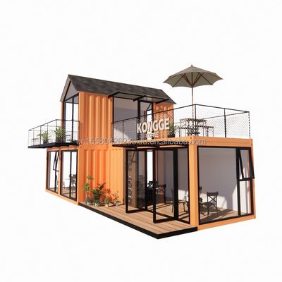 Application extérieure Container de restaurant en acier préfabriqué Magasin avec design moderne et fenêtres en alliage d'aluminium de 20 pieds ou 40 pieds