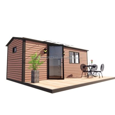 Couleur personnalisée EU Style chinois Maison de jardin en bois Structure de cadre en acier léger Une chambre pour l'hôtel et la famille
