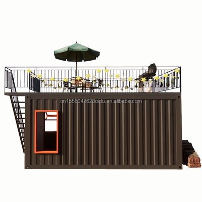 Application extérieure Container de restaurant en acier préfabriqué Magasin avec design moderne et fenêtres en alliage d'aluminium de 20 pieds ou 40 pieds
