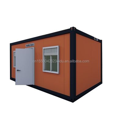 Maison miniature extérieure 10 pieds préfabriqué boîte de garde en acier conteneur maison de garde avec 50/75/100mm ondes panneau sandwich mur