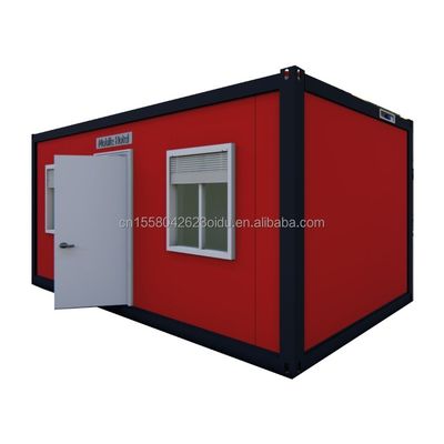 Maison miniature extérieure 10 pieds préfabriqué boîte de garde en acier conteneur maison de garde avec 50/75/100mm ondes panneau sandwich mur