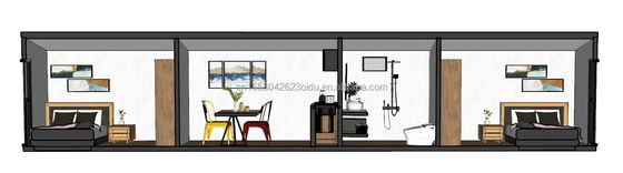 Acier galvanisé plié 180g et alliage d'aluminium fenêtres 40ft design moderne maison de conteneur en bois préfabriqué pour magasin d'hôtel