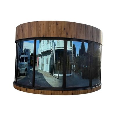 Maison en bois Container standard australien Bureau résidentiel Jardin circulaire Maison intégrée avec divers matériaux