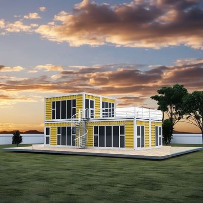Maison préfabriquée détachable de 20 pieds ou 40 pieds Container d'hôtel Maison de vacances avec fenêtres en alliage d'aluminium