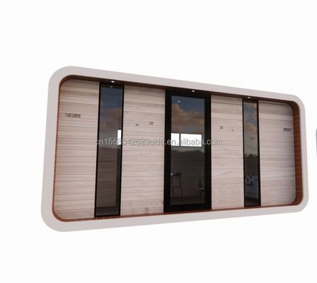 EU Cabines en bois de jardin Parement 75 mm Panneau sandwich ondulé Chambres assemblées en couleur personnalisées pour les fabricants de studios à domicile