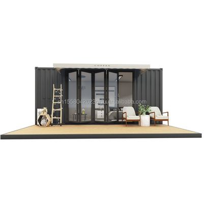 Container de style country avec fenêtres en alliage d'aluminium et en acier galvanisé pliant 180g 20ft logement modulaire
