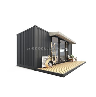 Container de style country avec fenêtres en alliage d'aluminium et en acier galvanisé pliant 180g 20ft logement modulaire