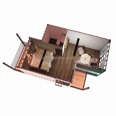 Couleur personnalisée Modèle de construction rapide Modulaire maison préfabriquée Hôtel Container maisons avec salle de bain et cuisine pour les hôtels