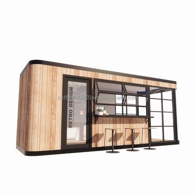 Cadre en acier galvanisé en acier pliant 180g Design moderne 20ft 40ft Container préfabriqué Maison pour mobile Cafés Restaurants