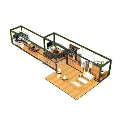 Tubes carrées en acier galvanisé Container préfabriqué personnalisable pour la vie de famille ou la combinaison de solutions de bureau