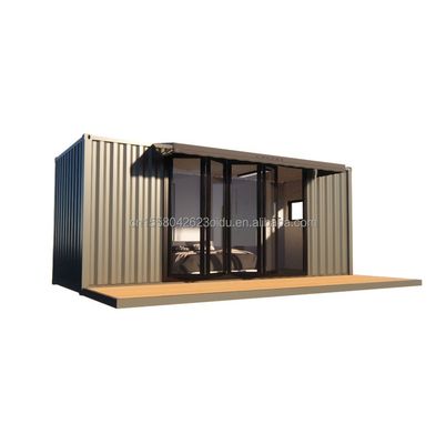 Résidentielle modulaire remorque préfabriquée avec 50/75/100mm ondes panneau sandwich murs 20ft style de conception moderne