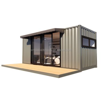 Résidentielle modulaire remorque préfabriquée avec 50/75/100mm ondes panneau sandwich murs 20ft style de conception moderne