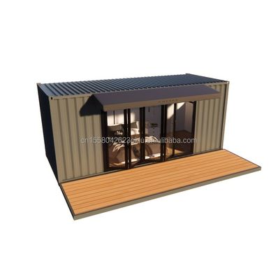 Résidentielle modulaire remorque préfabriquée avec 50/75/100mm ondes panneau sandwich murs 20ft style de conception moderne