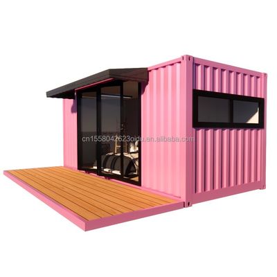 Résidentielle modulaire remorque préfabriquée avec 50/75/100mm ondes panneau sandwich murs 20ft style de conception moderne