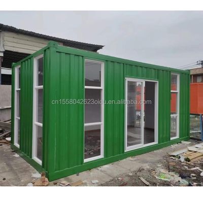 Hôtel Resort cadre de bureau en acier maison de conteneurs avec 50/75/100 mm panneau sandwich ondulé et pliage en acier galvanisé 180g