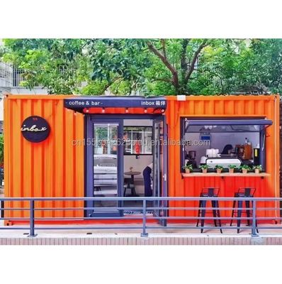 Hôtel Resort cadre de bureau en acier maison de conteneurs avec 50/75/100 mm panneau sandwich ondulé et pliage en acier galvanisé 180g