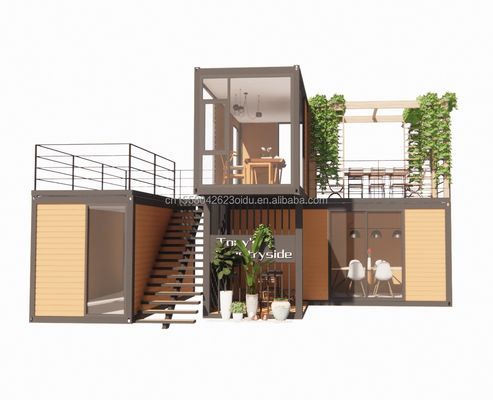 Chambres modulaires préfabriquées en tubes carrés en acier galvanisé pour bureau et appartement