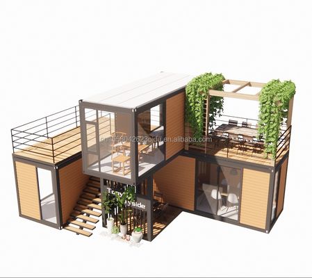 Chambres modulaires préfabriquées en tubes carrés en acier galvanisé pour bureau et appartement