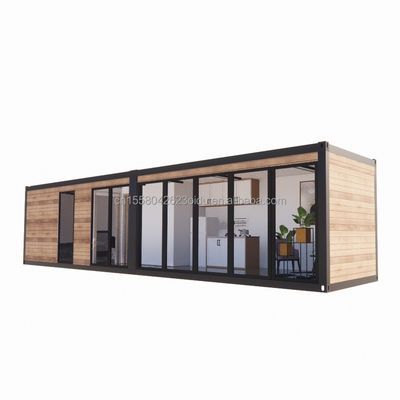 Maison préfabriquée en bois de luxe Mini Living Portable Container préfabriqué Maison avec chambre à coucher salle de bain Cuisine Salon