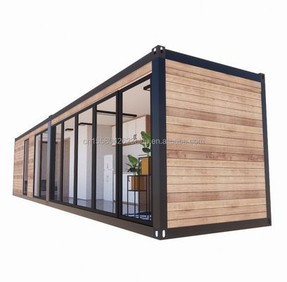 Maison préfabriquée en bois de luxe Mini Living Portable Container préfabriqué Maison avec chambre à coucher salle de bain Cuisine Salon