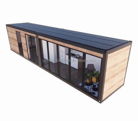 Maison préfabriquée en bois de luxe Mini Living Portable Container préfabriqué Maison avec chambre à coucher salle de bain Cuisine Salon