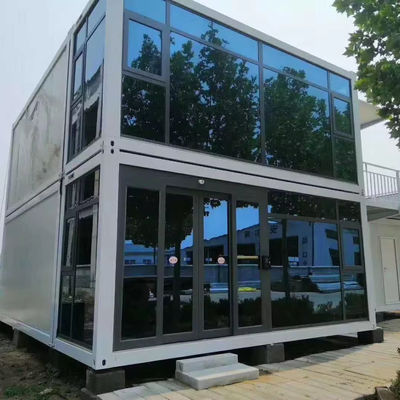 Site de construction extérieur bâtiment de bureaux de conception moderne préfabriqué avec pliage en acier galvanisé 180g