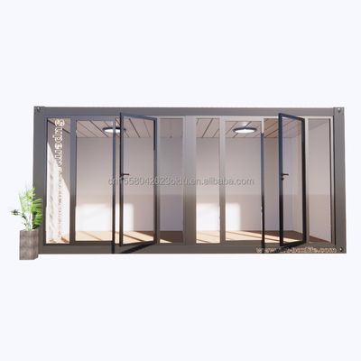 Boutique mobile Maison moderne 20 pieds conteneur en acier préfabriqué magasin de vêtements Kiosque avec fenêtres en alliage d'aluminium